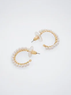 Hoop Earrings With Pearls|Parfois Clearance