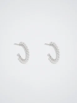 Hoop Earrings With Pearls|Parfois Sale