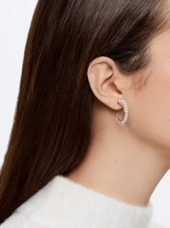 Hoop Earrings With Pearls|Parfois Store