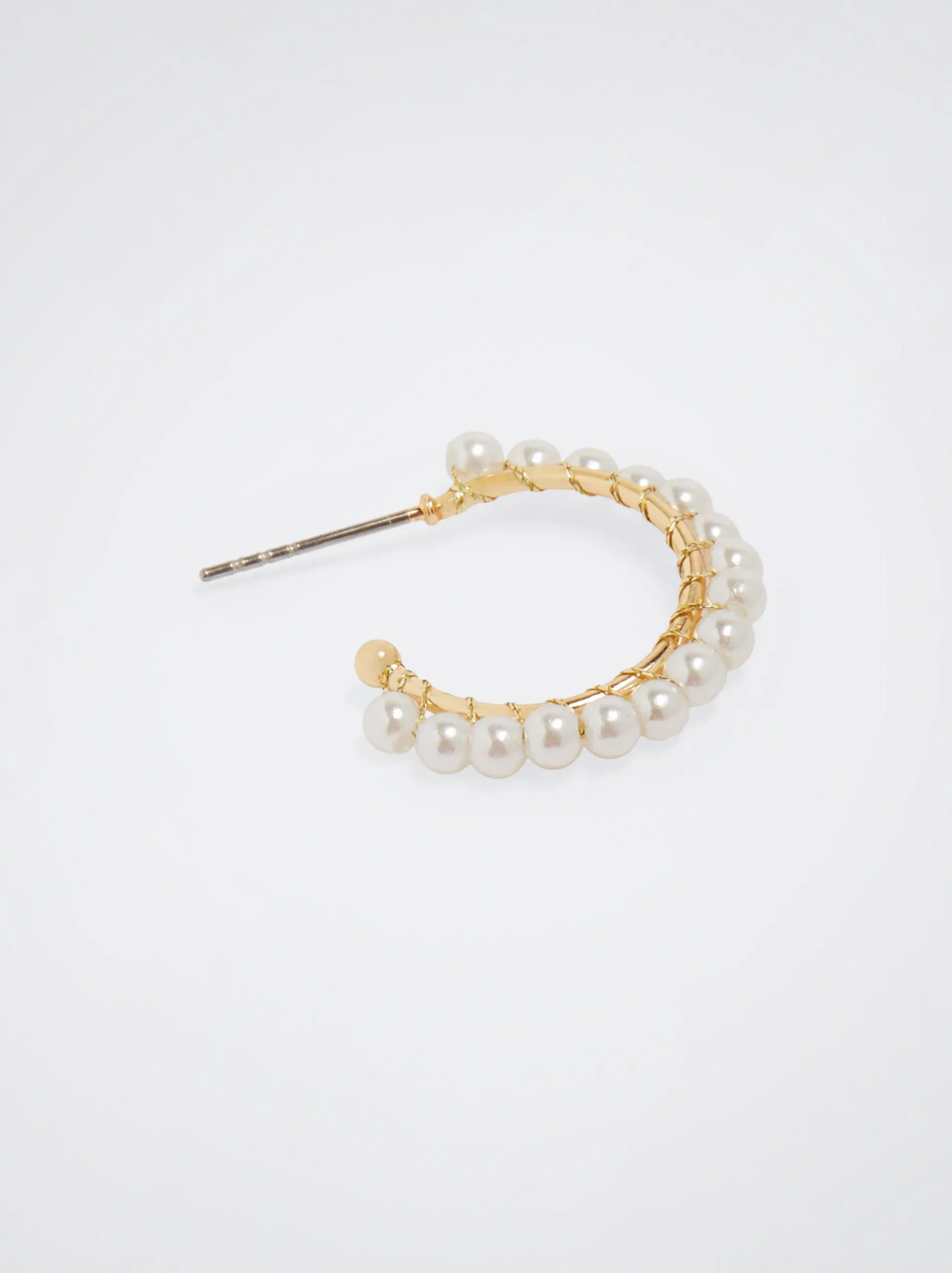 Hoop Earrings With Pearls|Parfois Store