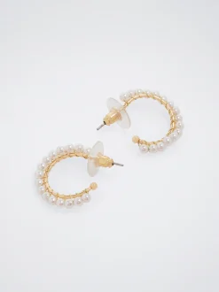 Hoop Earrings With Pearls|Parfois Store