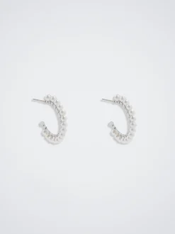 Hoop Earrings With Pearls|Parfois Clearance