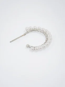 Hoop Earrings With Pearls|Parfois Clearance