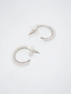 Hoop Earrings With Pearls|Parfois Clearance