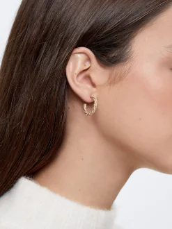 Hoop Earrings With Pearls|Parfois Best Sale