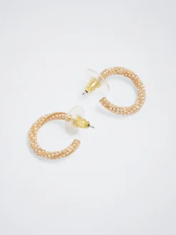 Hoop Earrings With Pearls|Parfois Best Sale