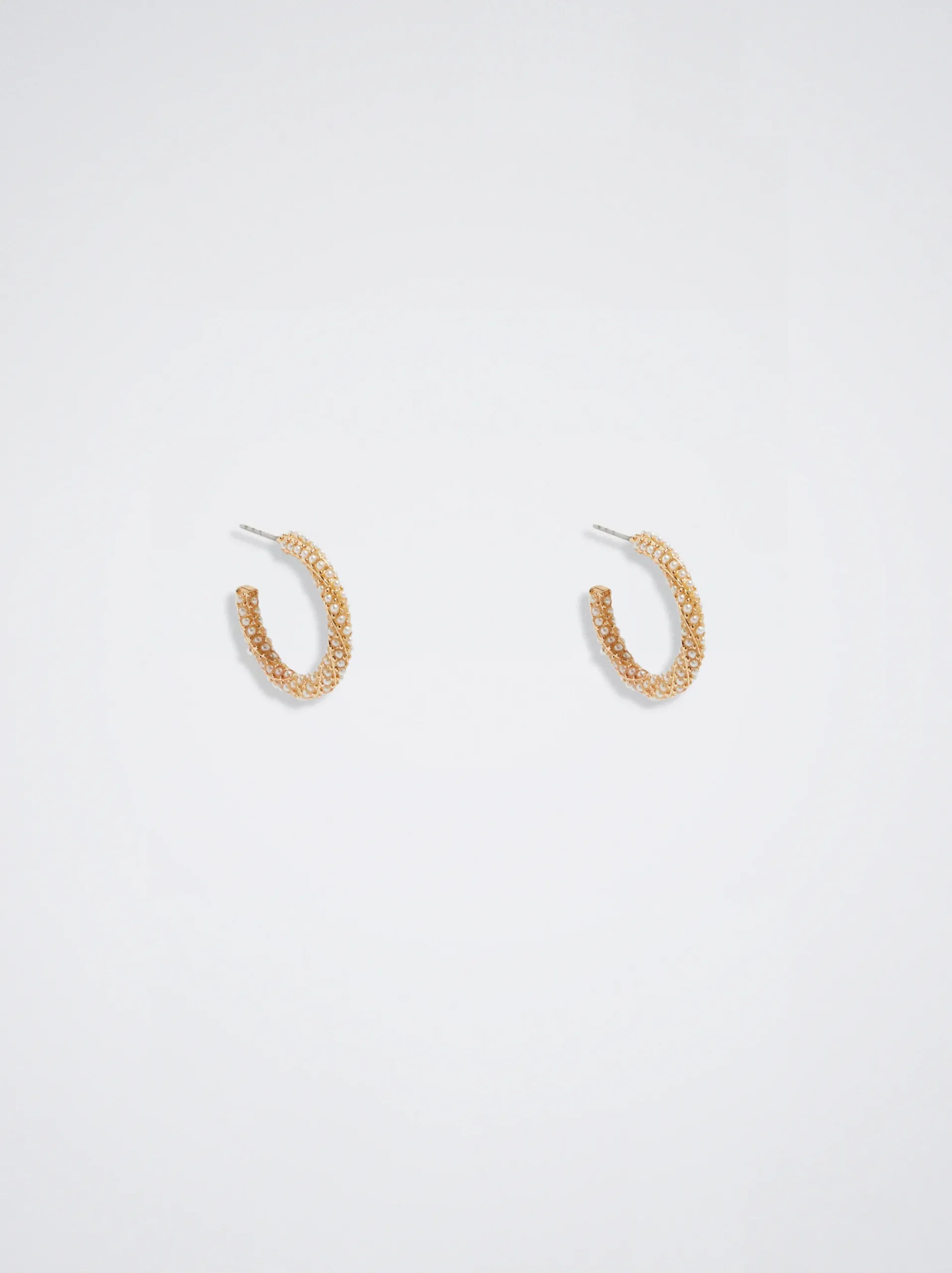 Hoop Earrings With Pearls|Parfois Hot