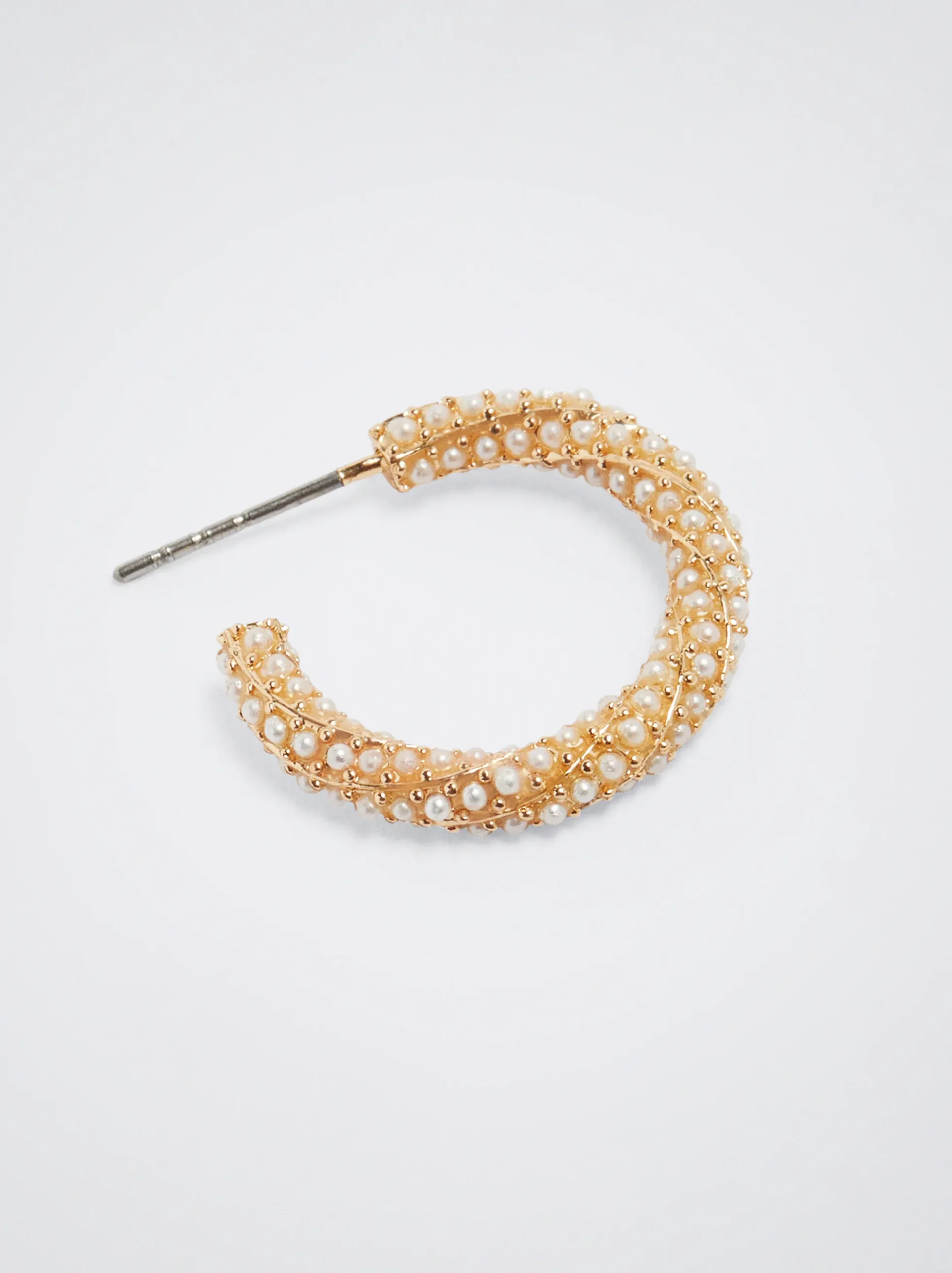 Hoop Earrings With Pearls|Parfois Hot