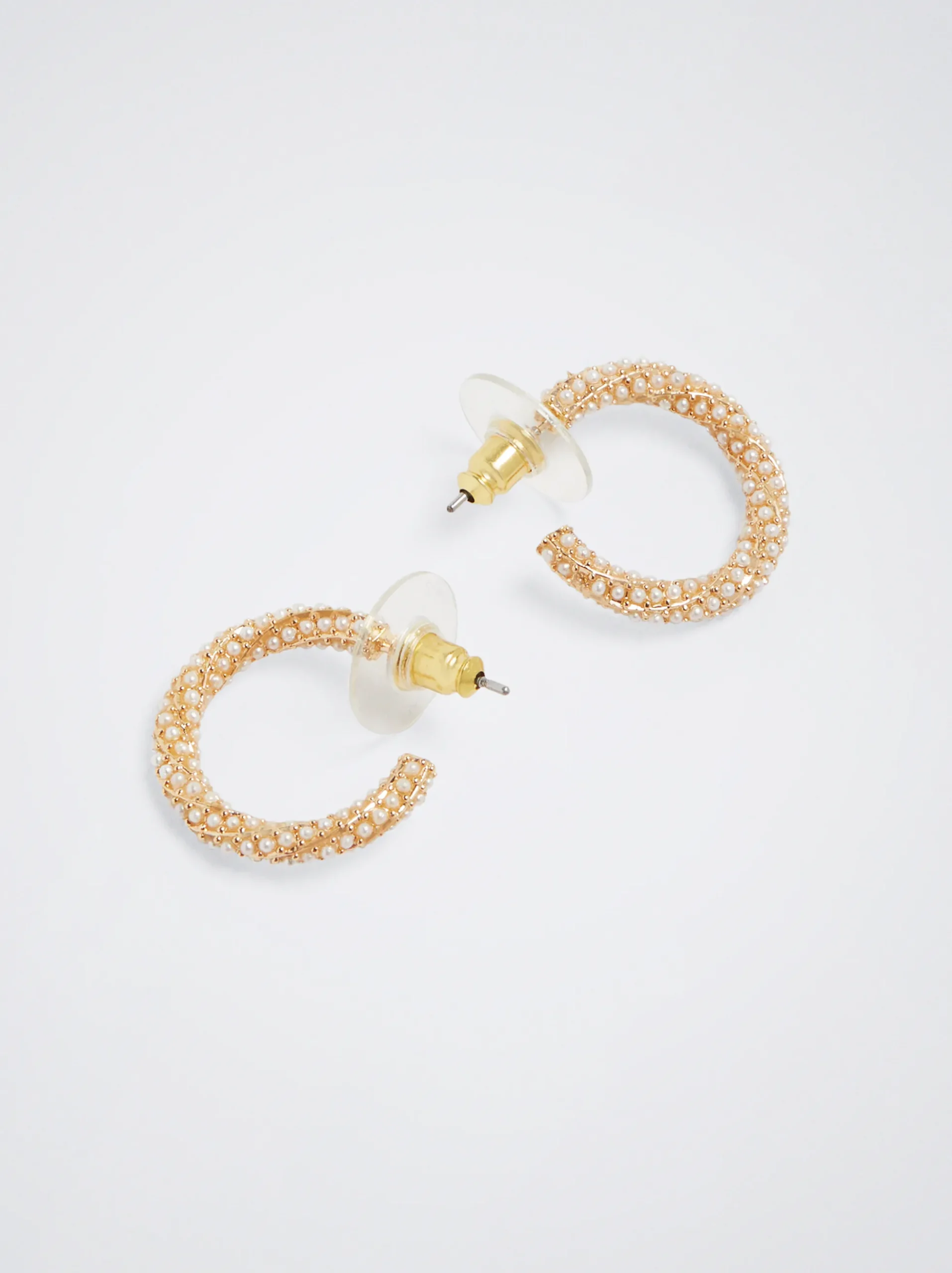 Hoop Earrings With Pearls|Parfois Hot