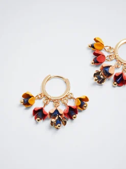 Hoop Earrings With Semiprecious Stone|Parfois Cheap