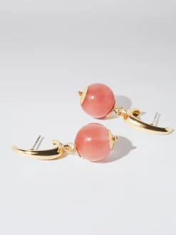 Hoop Earrings With Stone|Parfois Flash Sale
