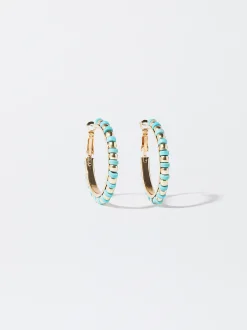 Hoop Earrings With Stone|Parfois Sale