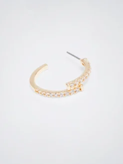 Hoop Earrings With Zirconia|Parfois Flash Sale