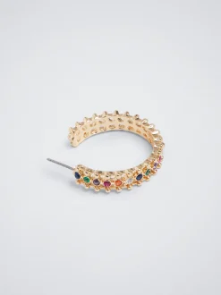 Hoop Earrings With Zirconia|Parfois Flash Sale