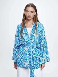 Jacquard Cardigan With Belt|Parfois New