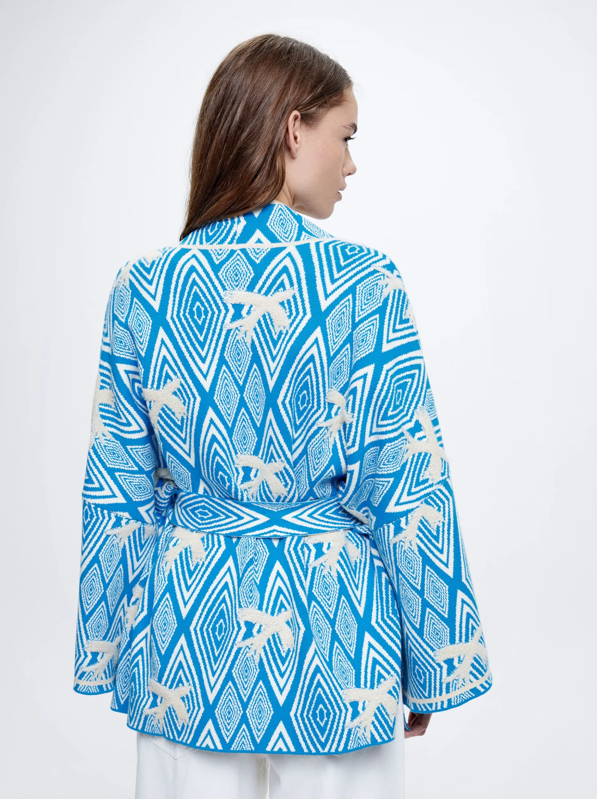Jacquard Cardigan With Belt|Parfois New