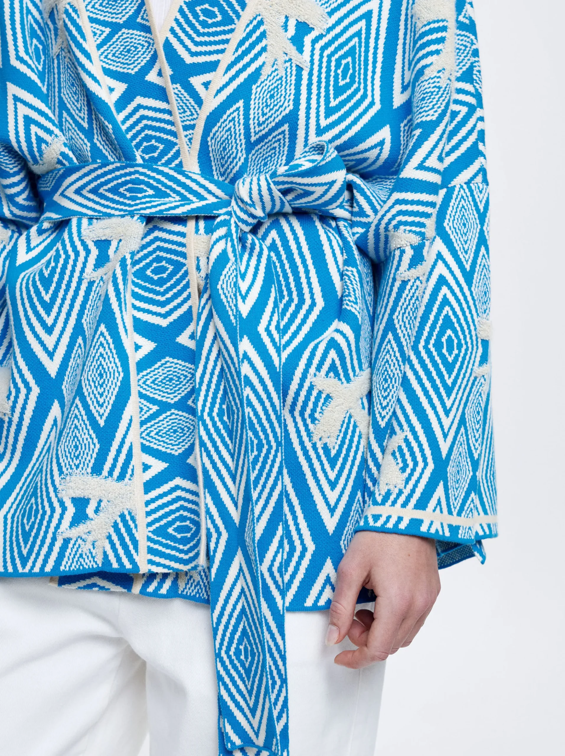 Jacquard Cardigan With Belt|Parfois New