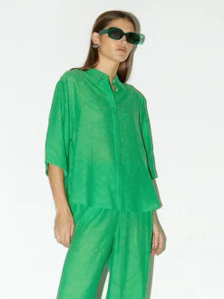 Jacquard Short-Sleeved Shirt|Parfois New