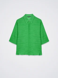 Jacquard Short-Sleeved Shirt|Parfois New