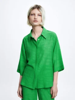 Jacquard Short-Sleeved Shirt|Parfois New
