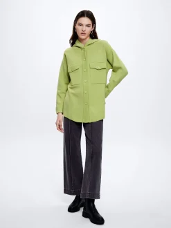 Knit Overshirt With Pockets|Parfois Online