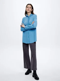 Knit Overshirt With Pockets|Parfois Hot