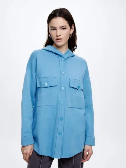 Knit Overshirt With Pockets|Parfois Hot