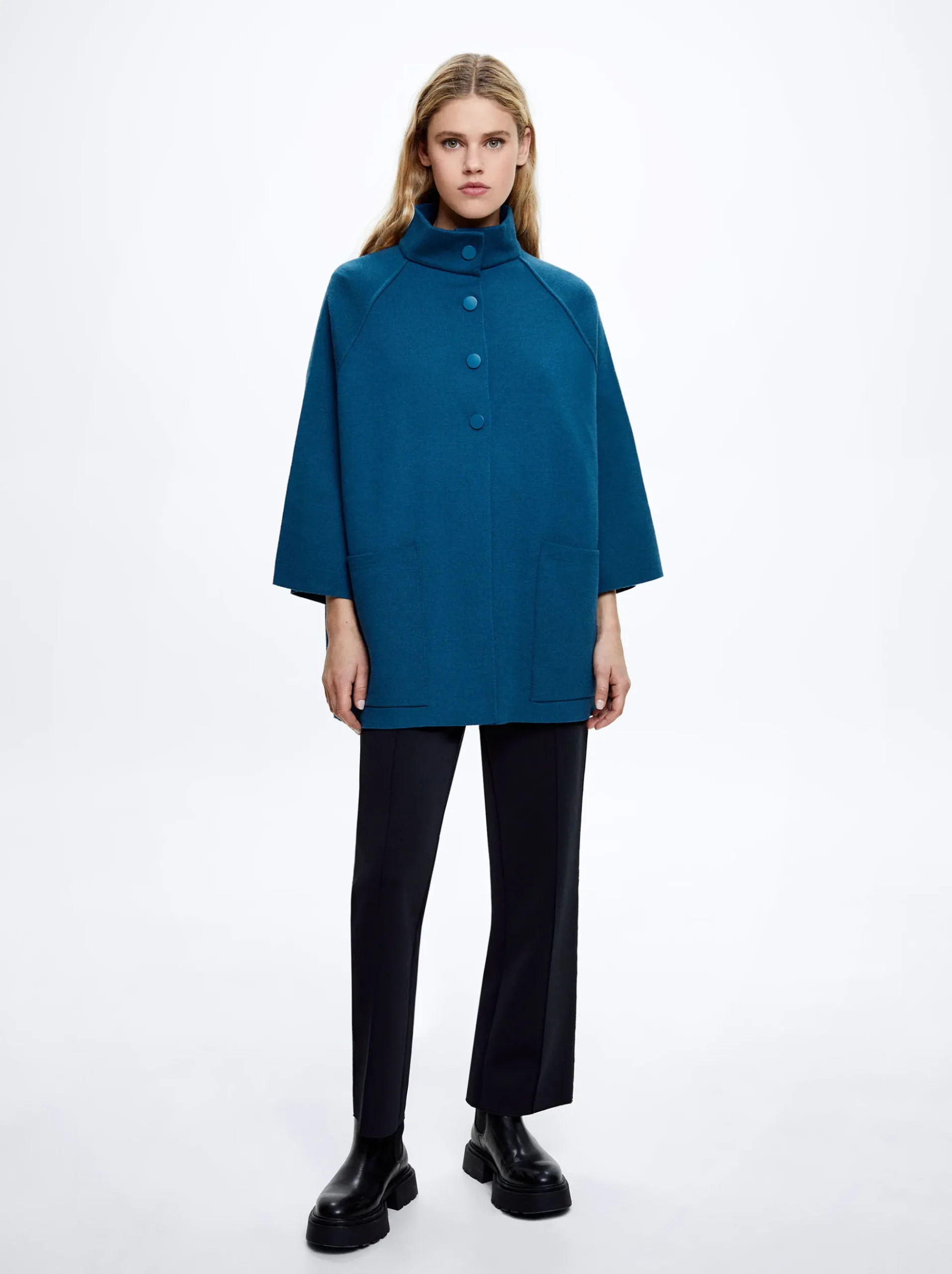 Knit Poncho With High Neck|Parfois Best Sale