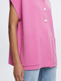 Knit Short-Sleeved Poncho|Parfois Sale