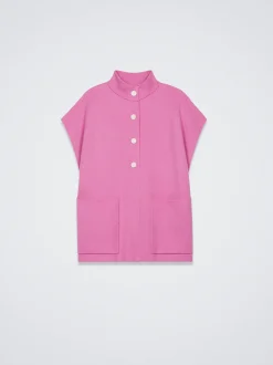 Knit Short-Sleeved Poncho|Parfois Sale