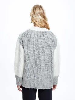 Knit Sweater With Color Block|Parfois Clearance