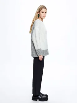 Knit Sweater With Color Block|Parfois Clearance