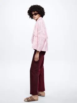 Knitted Cardigan With Fringes|Parfois Clearance