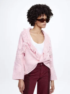 Knitted Cardigan With Fringes|Parfois Shop