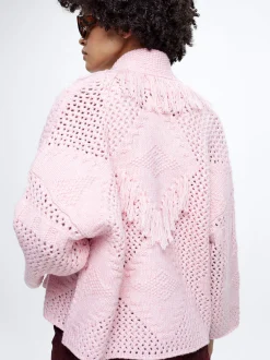 Knitted Cardigan With Fringes|Parfois Shop