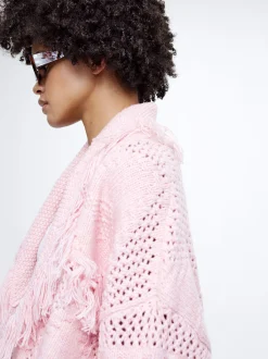 Knitted Cardigan With Fringes|Parfois Shop
