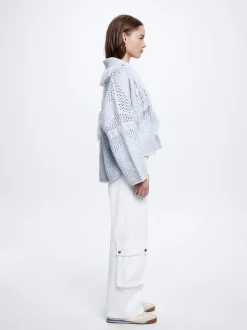 Knitted Cardigan With Fringes|Parfois Cheap