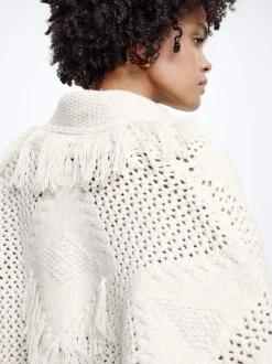 Knitted Cardigan With Fringes|Parfois Store