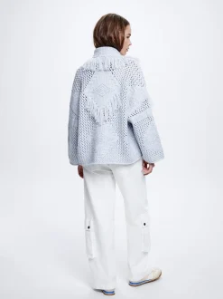 Knitted Cardigan With Fringes|Parfois Flash Sale
