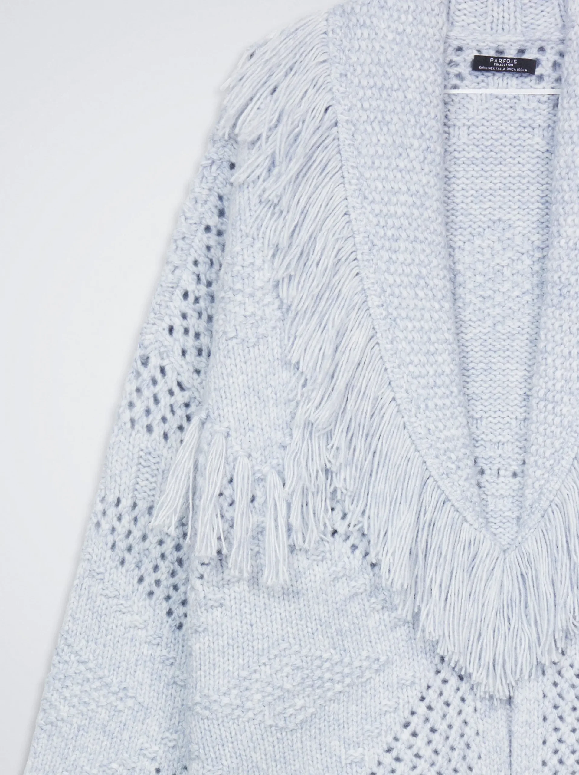 Knitted Cardigan With Fringes|Parfois Flash Sale