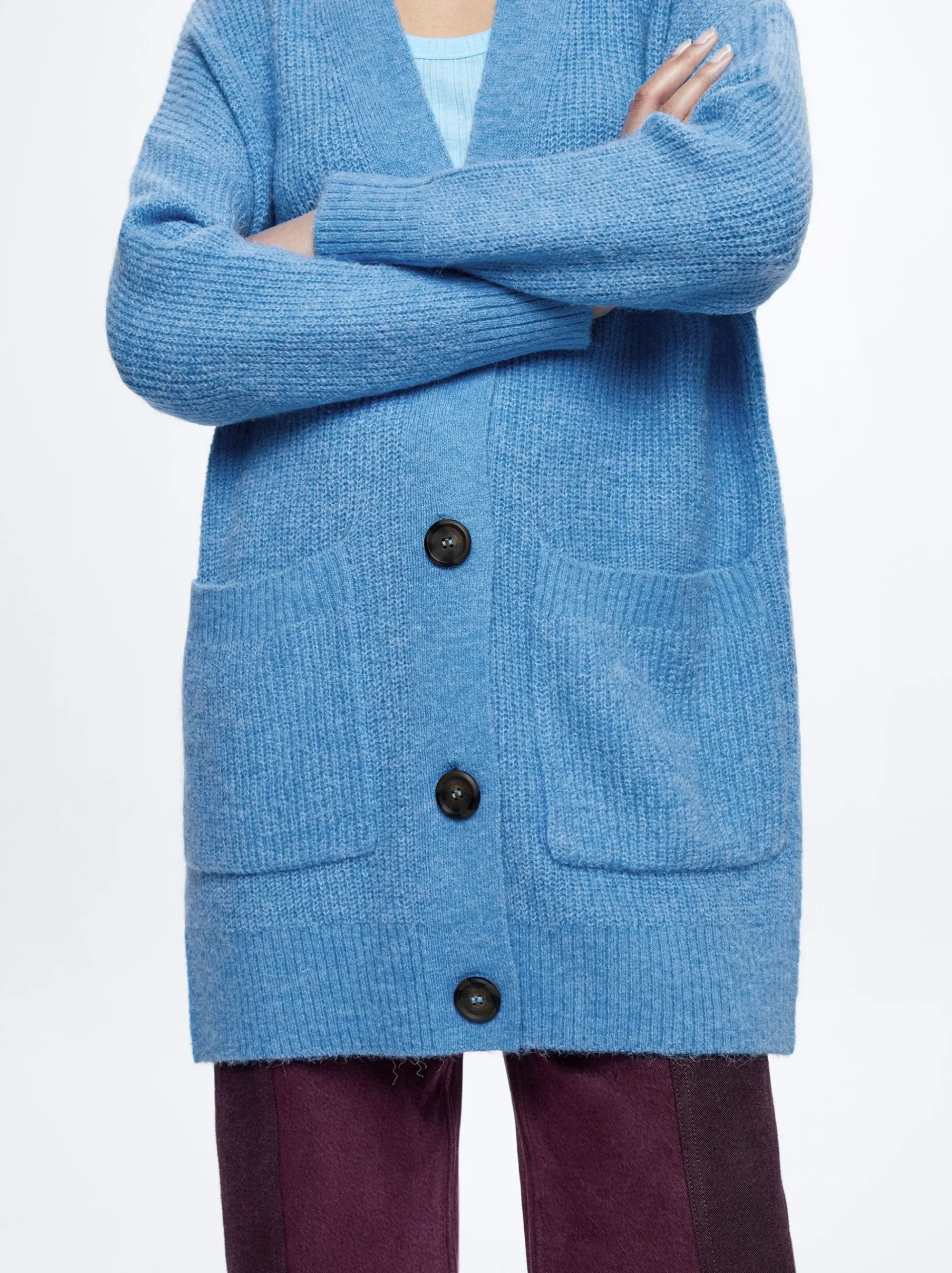 Knitted Cardigan With Pockets|Parfois Cheap