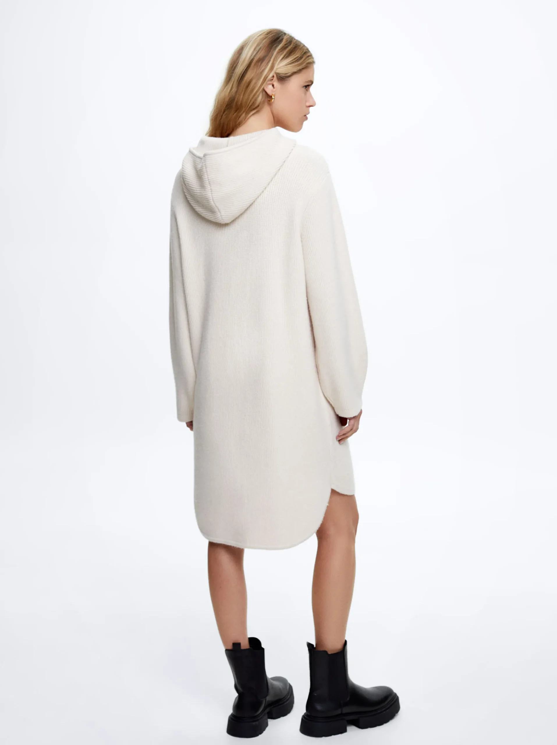 Knitted Dress With Hood|Parfois Hot