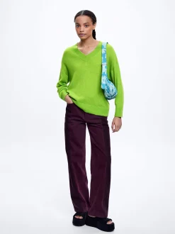 Knitted V-Neck Sweater|Parfois Flash Sale