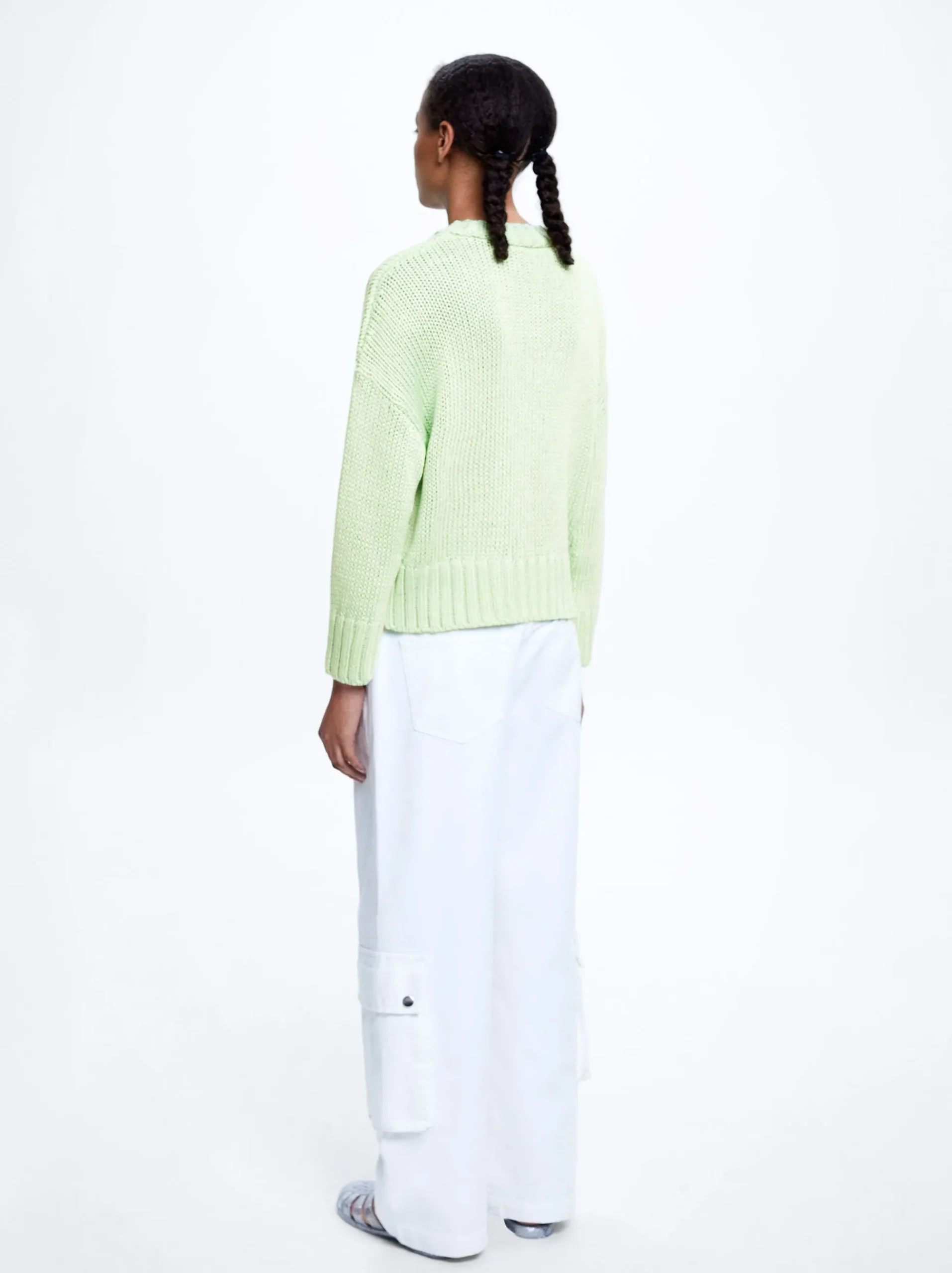 Knitted V-Neck Sweater|Parfois New