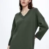 Knitted V-Neck Sweater|Parfois Sale