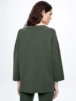 Knitted V-Neck Sweater|Parfois Sale