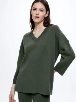 Knitted V-Neck Sweater|Parfois Shop