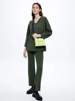 Knitted V-Neck Sweater|Parfois Shop