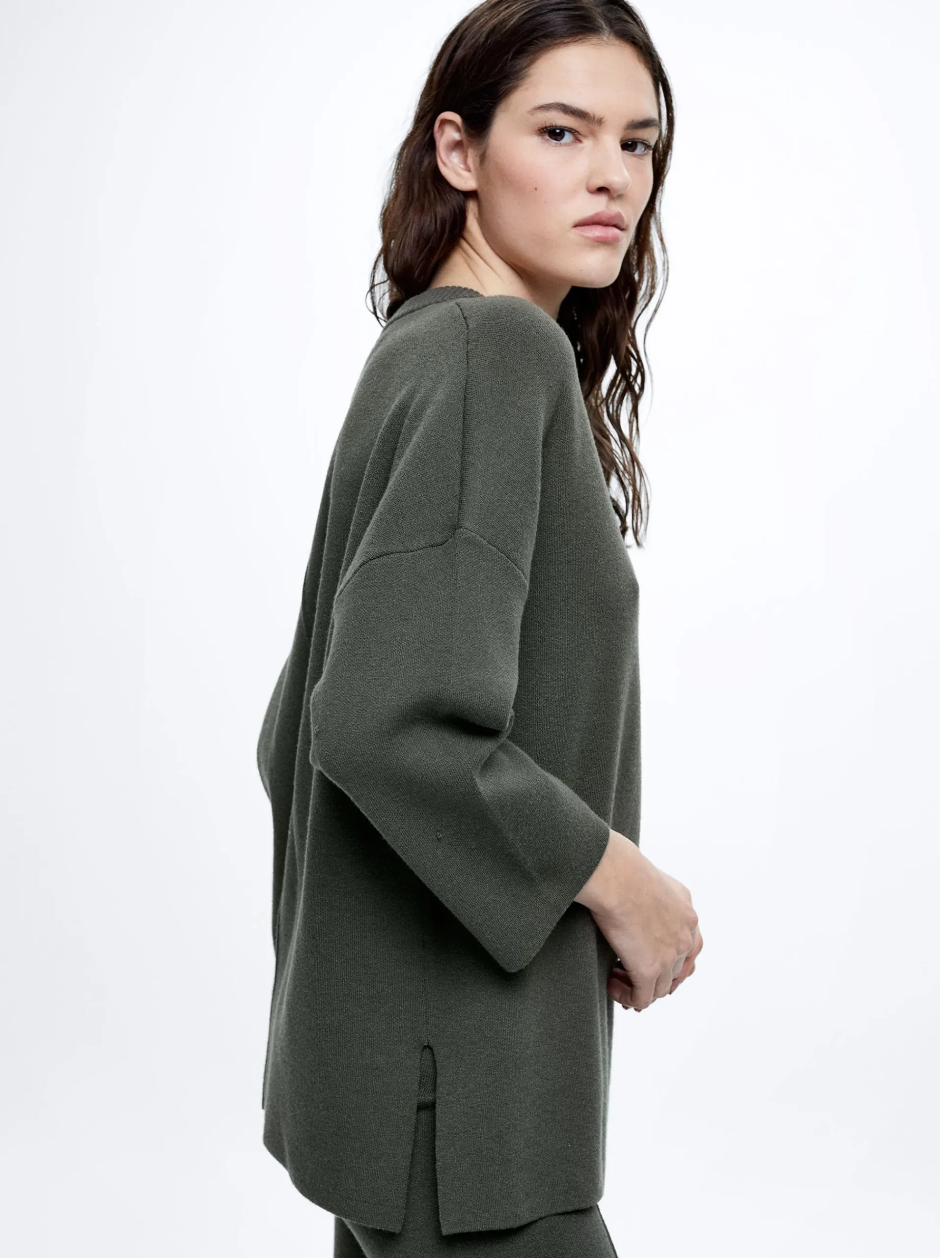 Knitted V-Neck Sweater|Parfois Shop