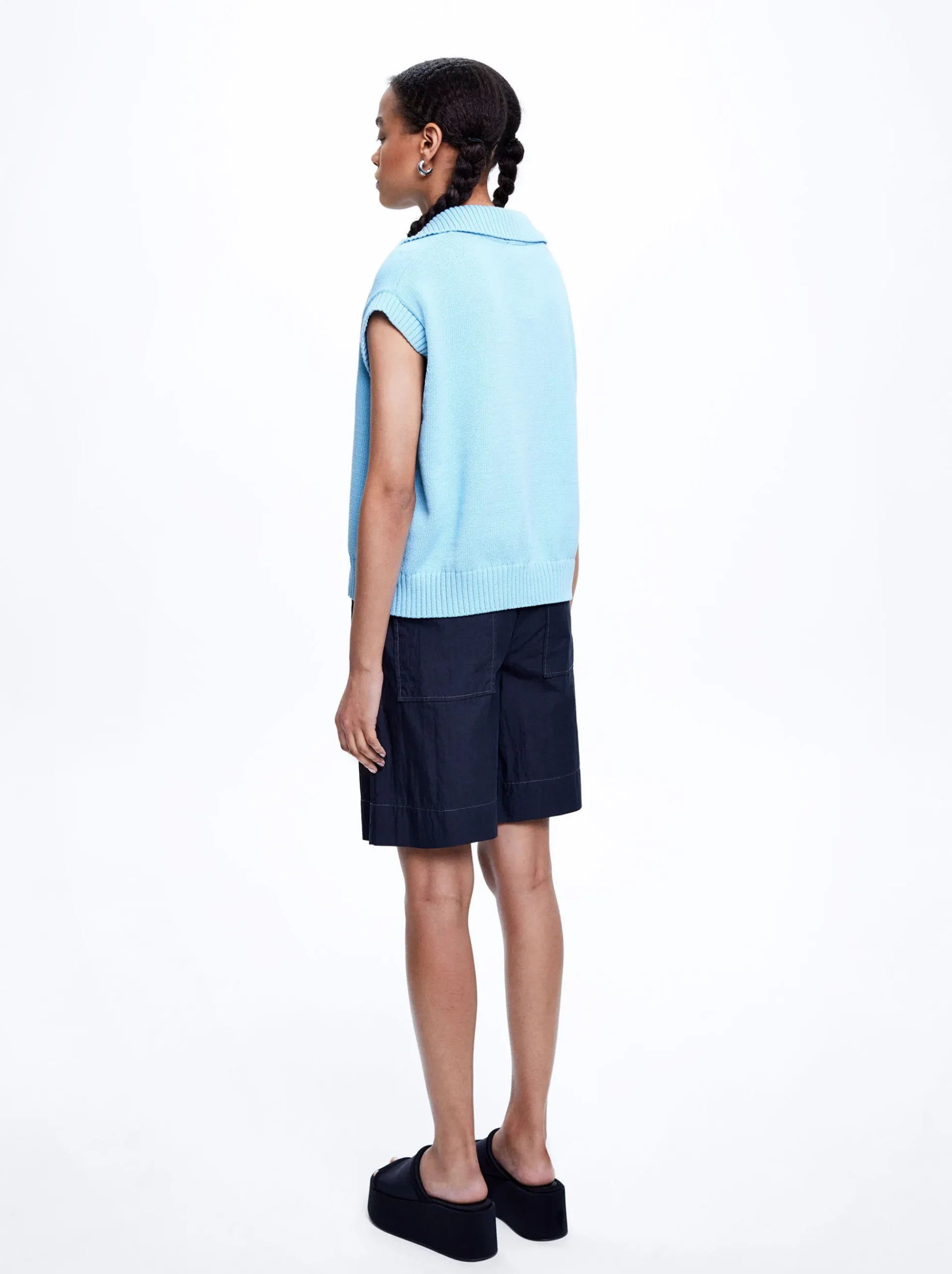 Knitted V-Neck Vest|Parfois Online